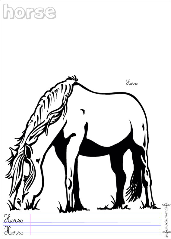 coloriage cheval 2